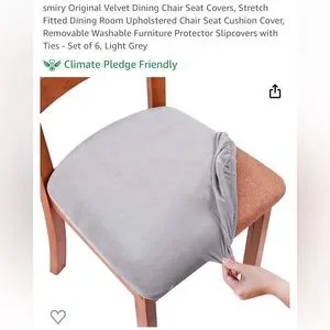 smiry Dining Smiry Original Velvet Dining Chair Seat Covers